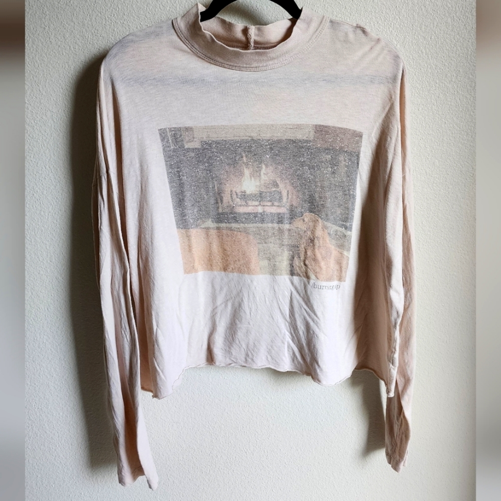 Aerie Mock Turtle Neck Cropped Longsleeve Shirt